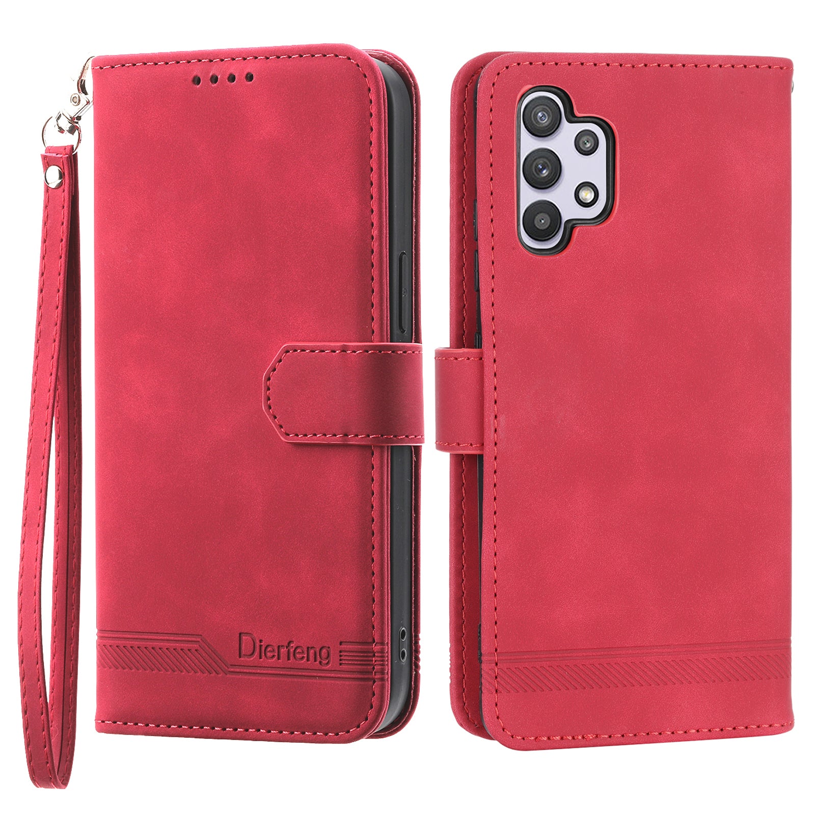 DIERFENG DF-03 Mobile Phone Cover for Samsung Galaxy A32 5G M32 5G Lines Imprinted PU Leather Stand Wallet Phone Case DIERFENG DF-03 Mobile Phone Cover for Samsung Galaxy A32 5G M32 5G Lines Imprinted PU Leather Stand Wallet Phone Case